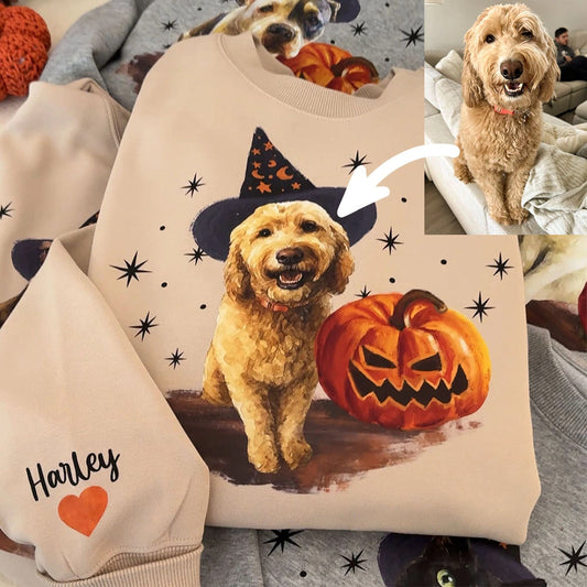 Custom Halloween Pet Portrait Sweatshirt/Hoodie/T-shirt