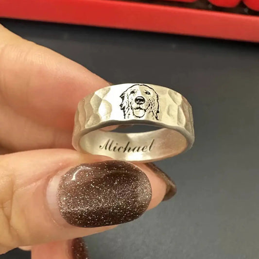 Custom Pet Portrait Ring-Pet Lover Gift| 2nd Item 20% OFF