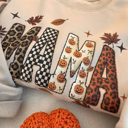 Custom Fall MAMA Sweatshirt with Family Names on Sleeve🍂
