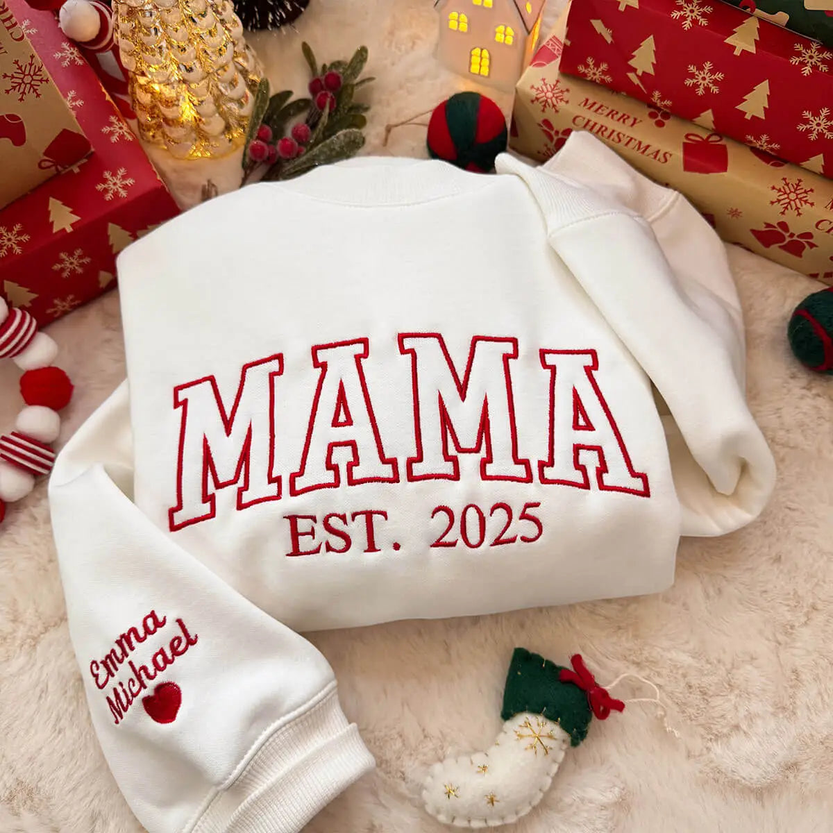 Custom Embroidered Mama Sweatshirt/Hoodie-The 2nd 20% OFF