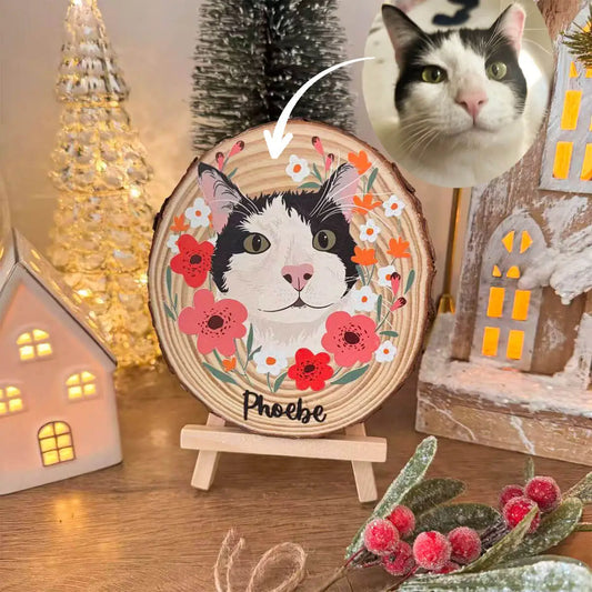 Custom Pet Portrait Wooden Hanging Plaques-Pet Lover Gift